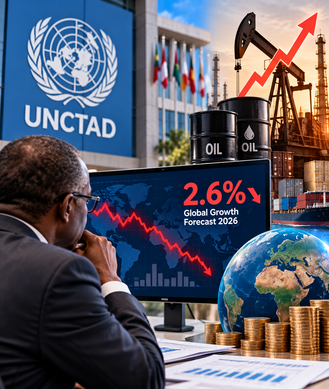 UNCTAD Cuts 2026 Global Growth Forecast to 2.6% as Energy Costs Rise
